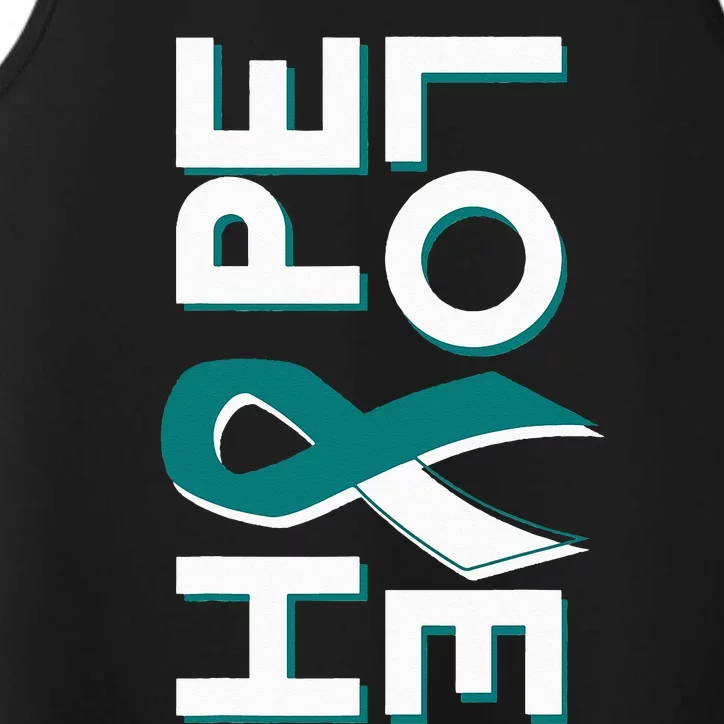 Cervical Cancer Fight Cancer Ribbon Performance Tank