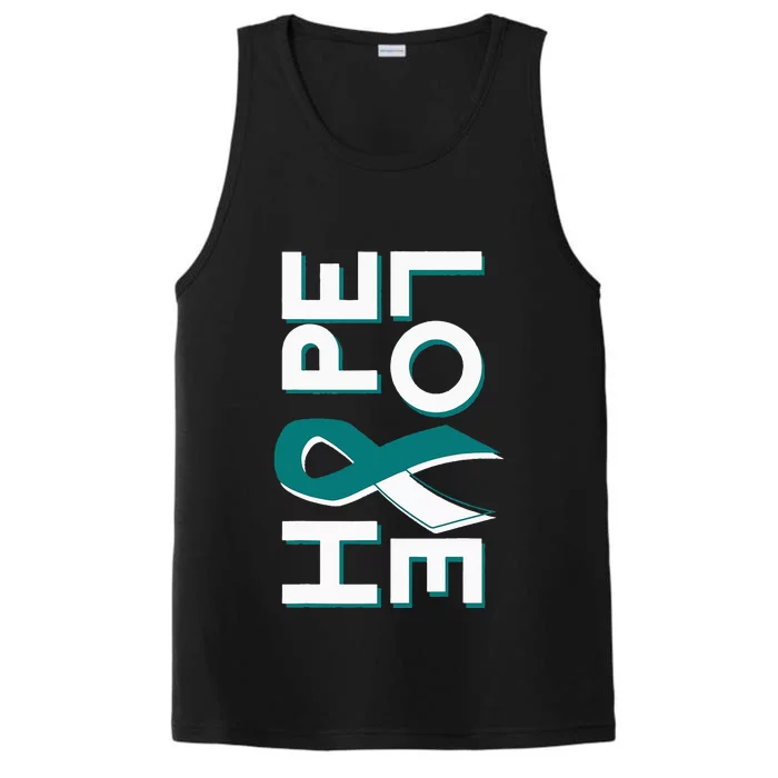 Cervical Cancer Fight Cancer Ribbon Performance Tank