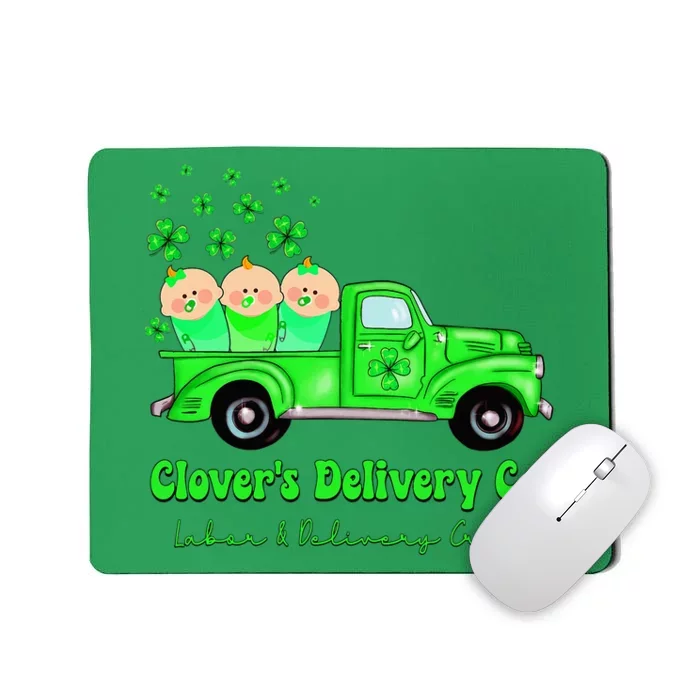 Clover's Co. Funny St Patrick's Day Labor And Delivery Mousepad