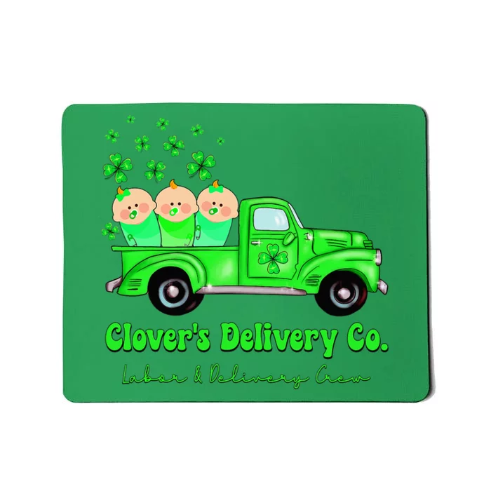 Clover's Co. Funny St Patrick's Day Labor And Delivery Mousepad