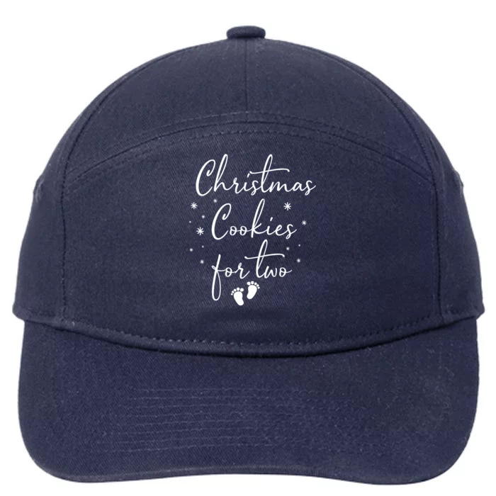 Christmas Cookies For Two Christmas Pregnancy Announcement 7-Panel Snapback Hat