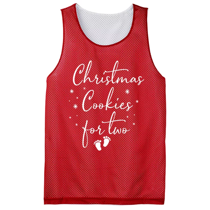 Christmas Cookies For Two Christmas Pregnancy Announcement Mesh Reversible Basketball Jersey Tank