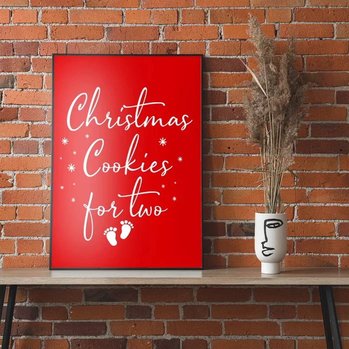 Christmas Cookies For Two Christmas Pregnancy Announcement Poster