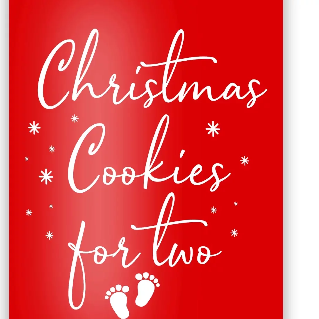 Christmas Cookies For Two Christmas Pregnancy Announcement Poster