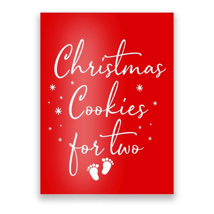 Christmas Cookies For Two Christmas Pregnancy Announcement Poster