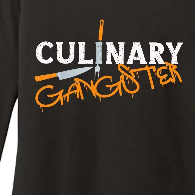 Cooking Cook Gangster Kitchen Chef Culinary Gangster Womens CVC Long Sleeve Shirt