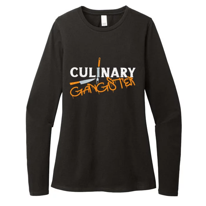 Cooking Cook Gangster Kitchen Chef Culinary Gangster Womens CVC Long Sleeve Shirt