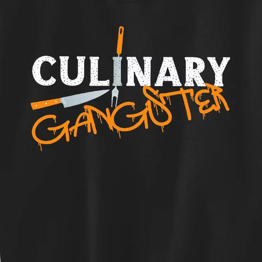 Cooking Cook Gangster Kitchen Chef Culinary Gangster Kids Sweatshirt