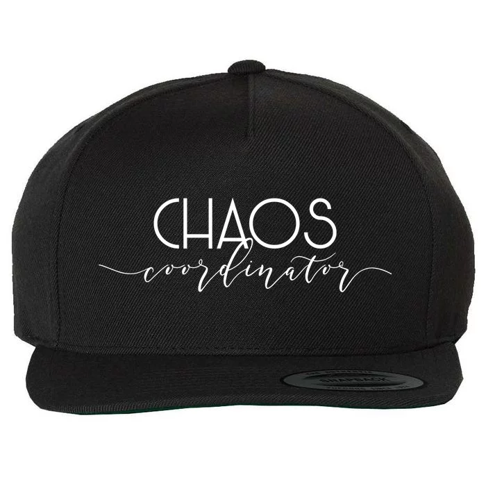 Chaos Coordinator Gift Teacher Gift Funny Mom Wool Snapback Cap