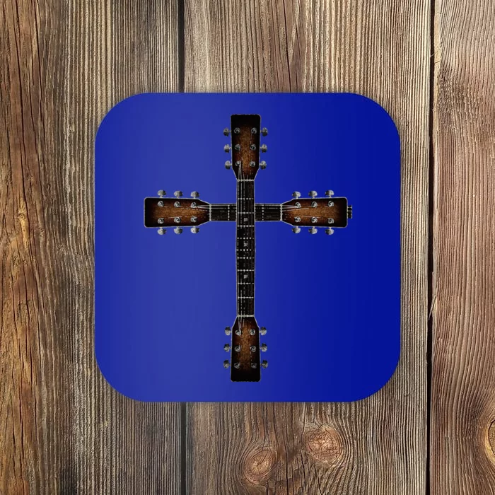 Cool Christian Guitar Cross Cute Musician Guitarist Coaster