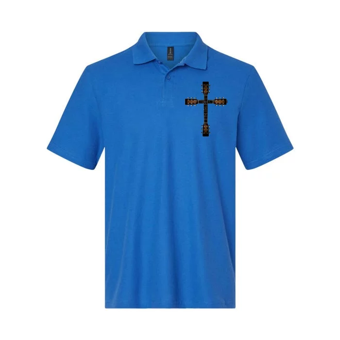 Cool Christian Guitar Cross Cute Musician Guitarist Softstyle Adult Sport Polo