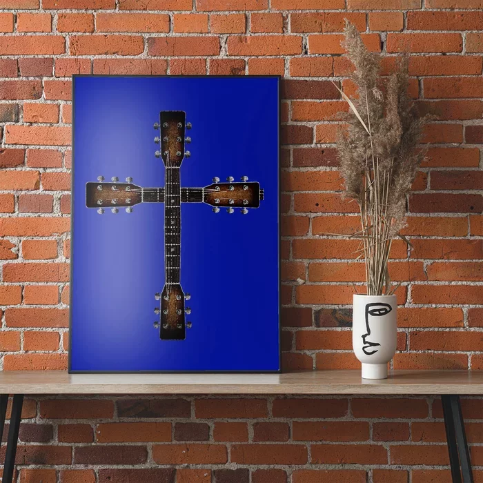 Cool Christian Guitar Cross Cute Musician Guitarist Poster