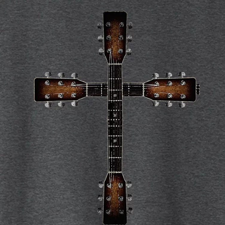 Cool Christian Guitar Cross Cute Musician Guitarist Women's Crop Top Tee