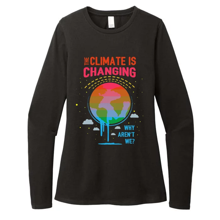 Climate Change Global Warming Awareness Earth Day Gift Womens CVC Long Sleeve Shirt