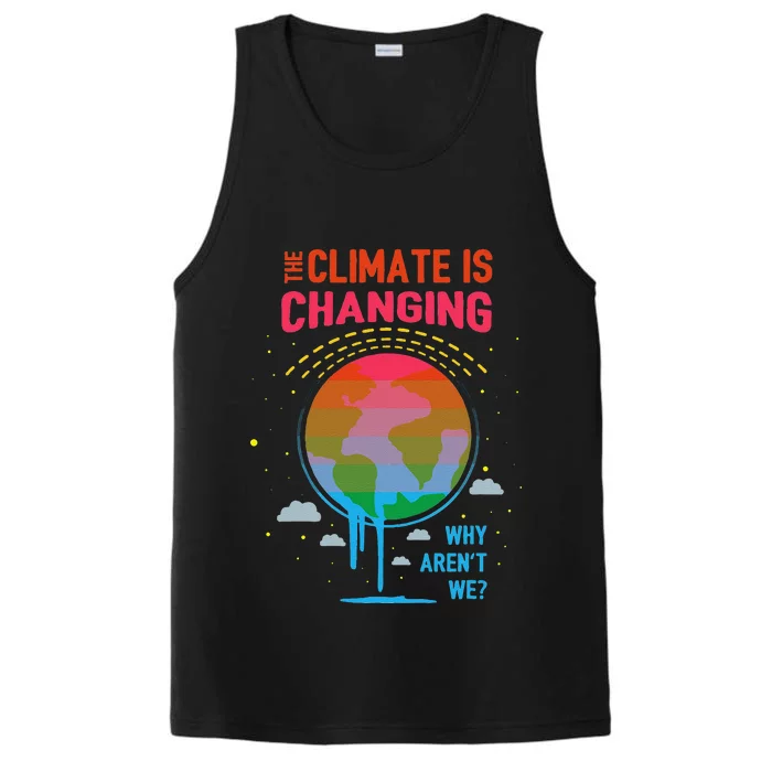 Climate Change Global Warming Awareness Earth Day Gift Performance Tank