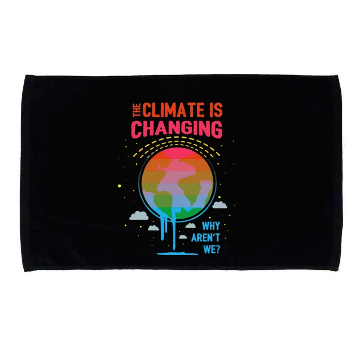 Climate Change Global Warming Awareness Earth Day Gift Microfiber Hand Towel