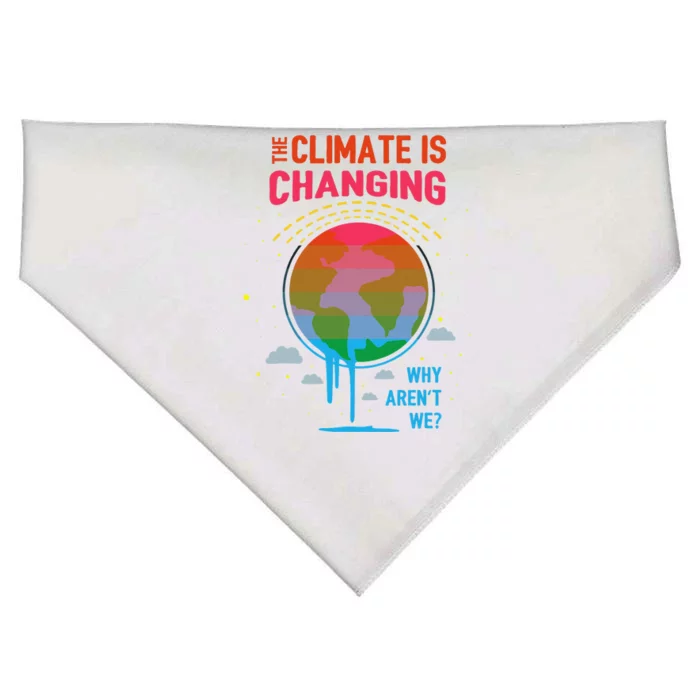 Climate Change Global Warming Awareness Earth Day Gift USA-Made Doggie Bandana