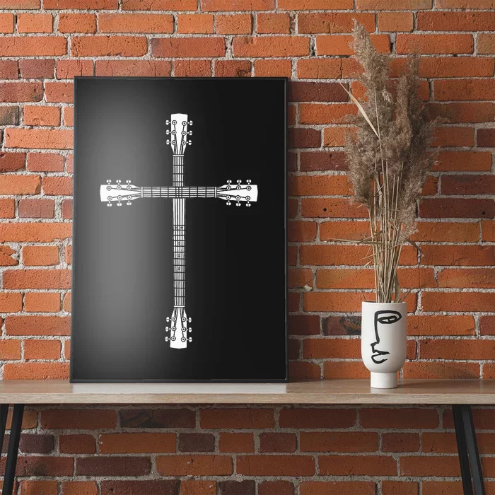 Cool Christian Guitar Cross Funny Musician Guitarist Gift Poster