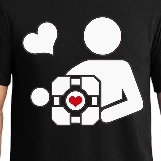 Companion Cube Gaming Portal Nerd Gamer Pajama Set