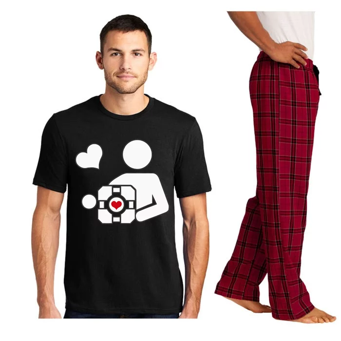 Companion Cube Gaming Portal Nerd Gamer Pajama Set