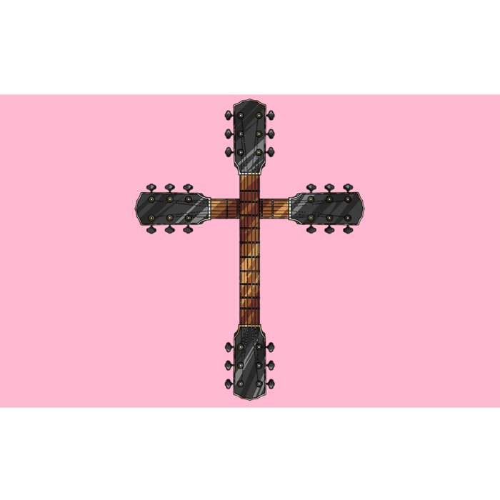 Cool Christian Guitar Cross Funny Musician Guitarist Gift Bumper Sticker