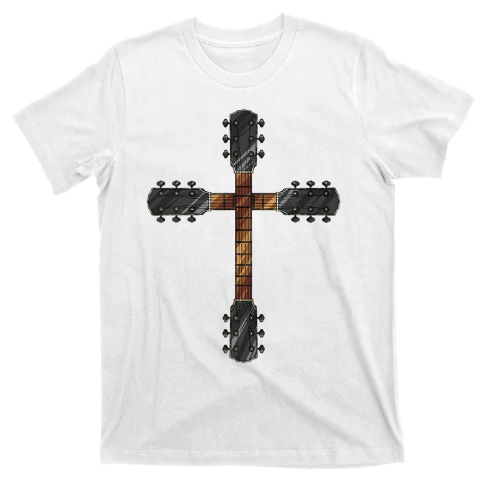 Cool Christian Guitar Cross Funny Musician Guitarist Gift T-Shirt