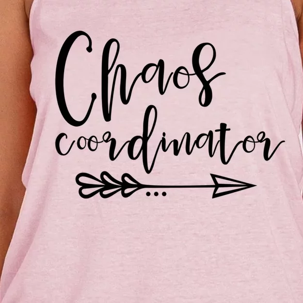 Chaos Coordinator Gift Funny Gift Women's Knotted Racerback Tank