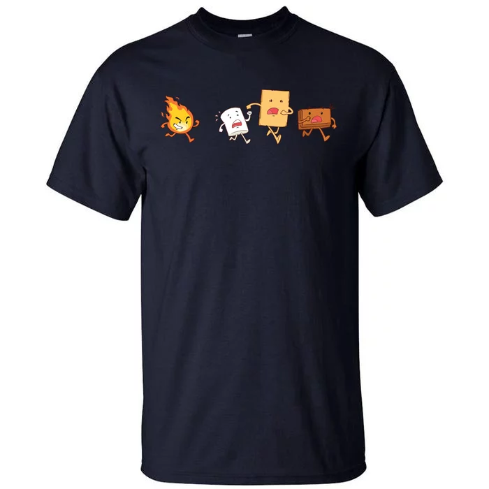 Camping Chef Gift Smores Camp Fire Tall T-Shirt