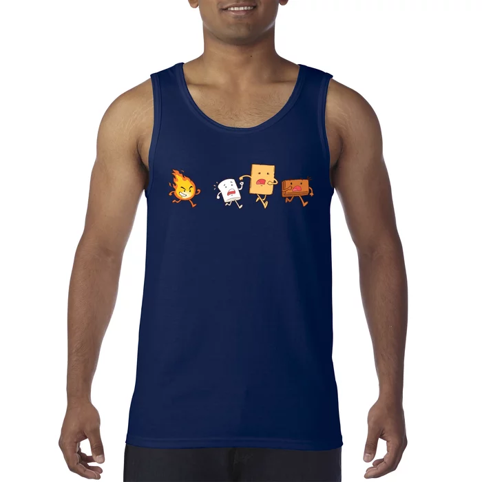 Camping Chef Gift Smores Camp Fire Tank Top