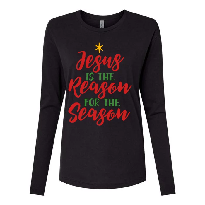 Christian Christmas Gift Jesus Is The Reason For The Season Gift Womens Cotton Relaxed Long Sleeve T-Shirt