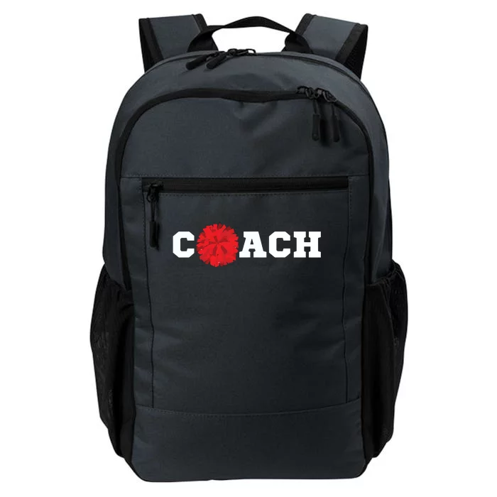 Cheer Coach Gift Cheerleading Cheerleader Red Pom Pom Squad Daily Commute Backpack