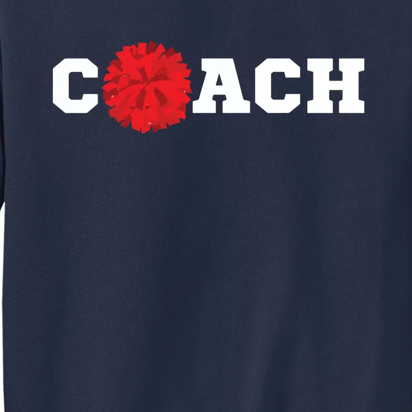 Cheer Coach Gift Cheerleading Cheerleader Red Pom Pom Squad Sweatshirt