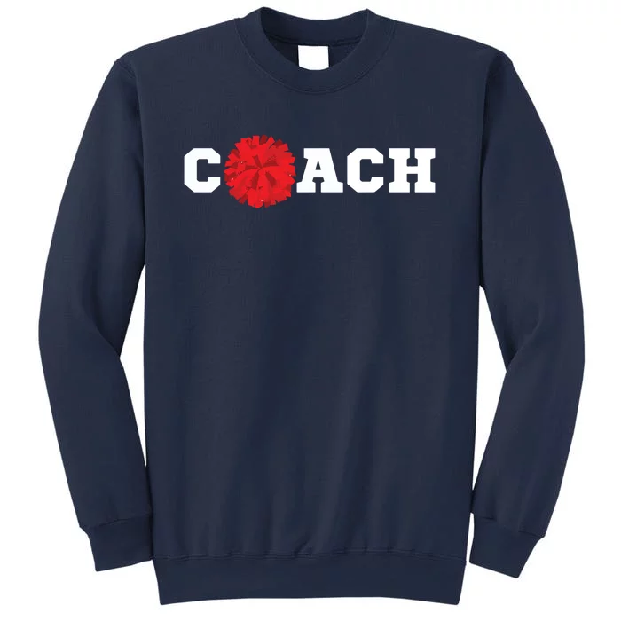 Cheer Coach Gift Cheerleading Cheerleader Red Pom Pom Squad Sweatshirt