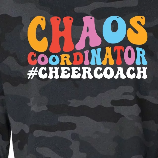 Cheer Coach Groovy Cheerleading Coach Cropped Pullover Crew