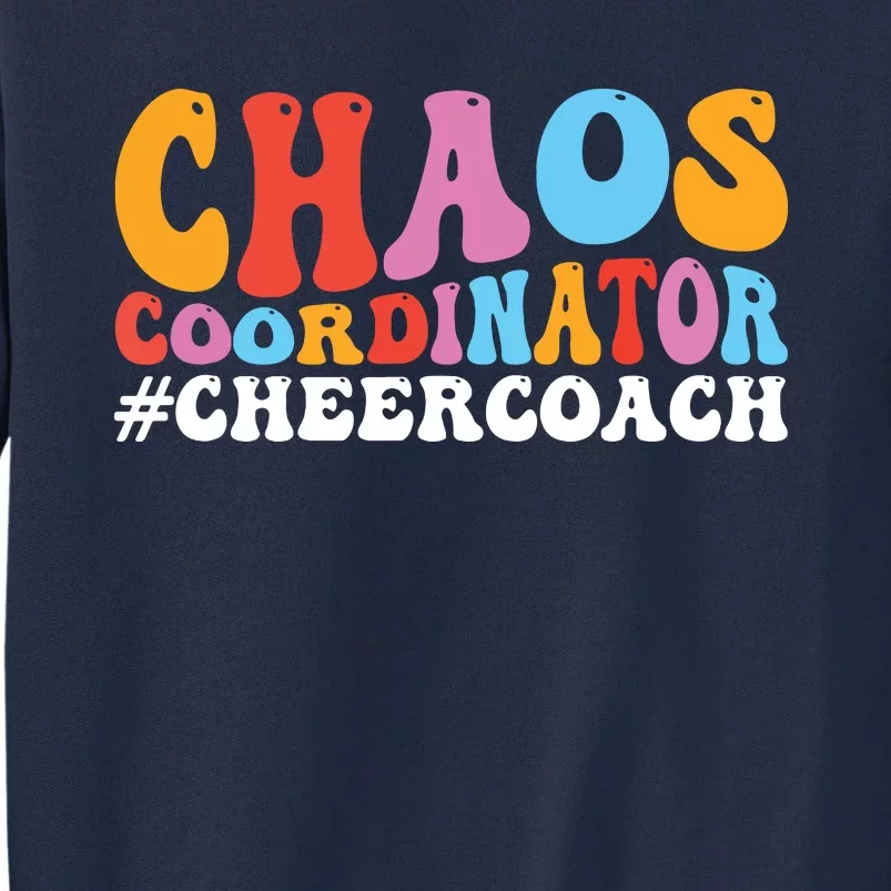 Cheer Coach Groovy Cheerleading Coach Tall Sweatshirt