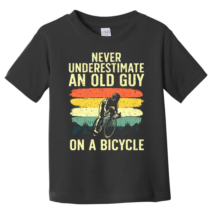 Cool Cycling Grandpa Bicycle Riding Cycle Racing Toddler T-Shirt