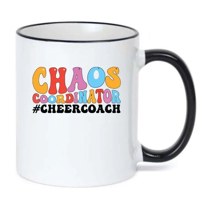 Cheer Coach Groovy Cheerleading Coach Black Color Changing Mug