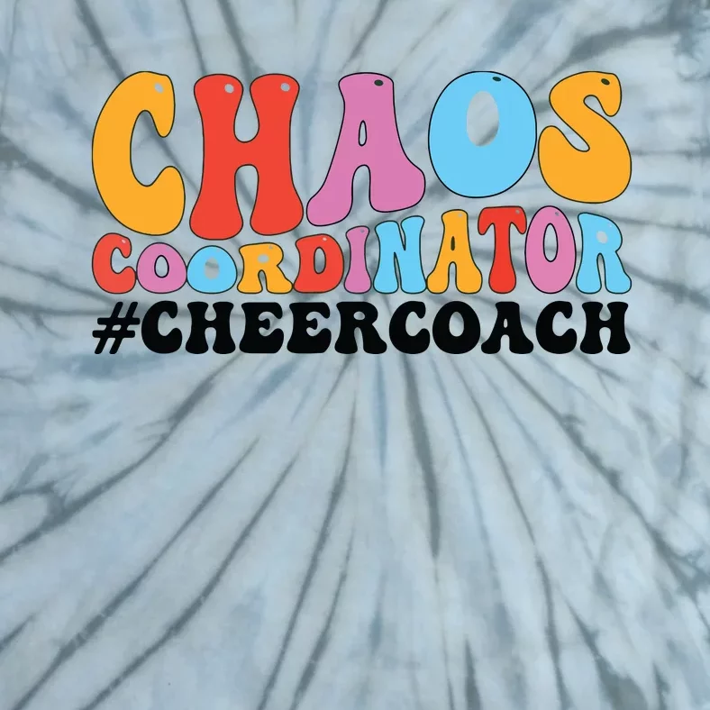 Cheer Coach Groovy Cheerleading Coach Tie-Dye T-Shirt