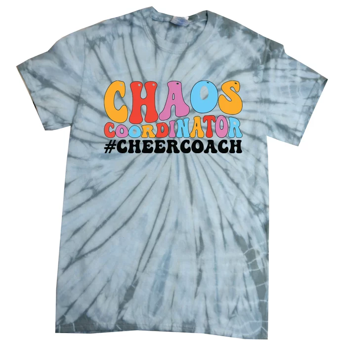 Cheer Coach Groovy Cheerleading Coach Tie-Dye T-Shirt