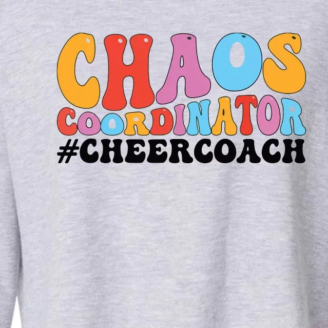 Cheer Coach Groovy Cheerleading Coach Cropped Pullover Crew