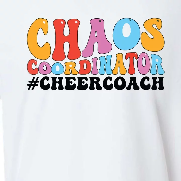 Cheer Coach Groovy Cheerleading Coach Sueded Cloud Jersey T-Shirt