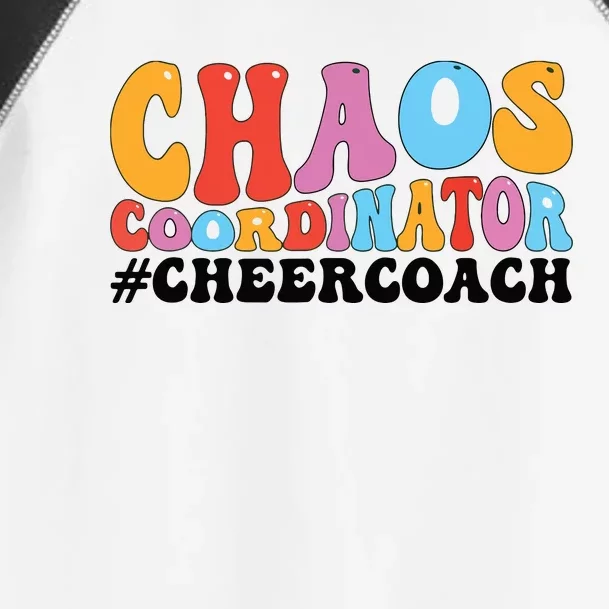 Cheer Coach Groovy Cheerleading Coach Toddler Fine Jersey T-Shirt