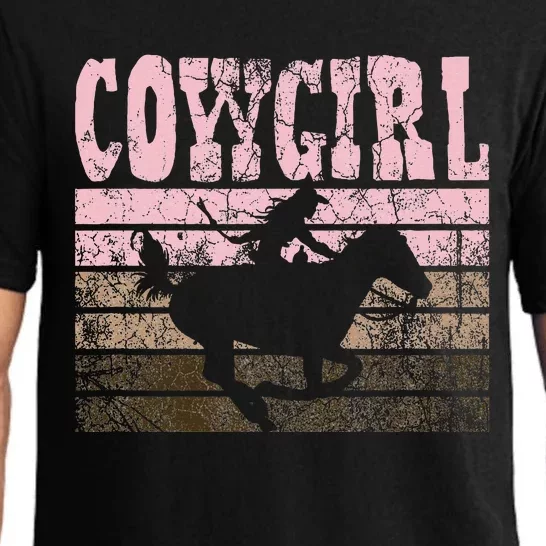 Cowgirl Cow Girl Horse Equestrian Brown Cowgirl Pajama Set