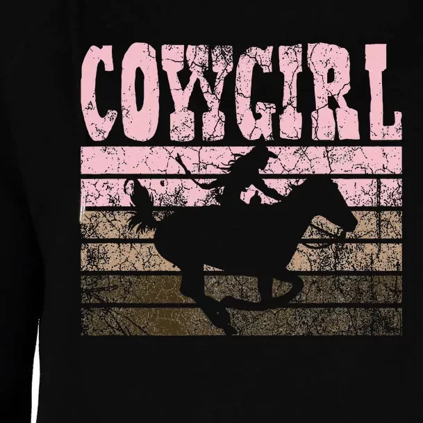 Cowgirl Cow Girl Horse Equestrian Brown Cowgirl Womens Funnel Neck Pullover Hood