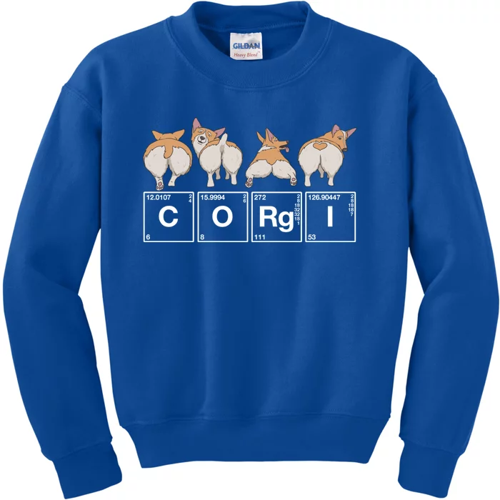 Cute Corgis Gift Funny Corgi Lovers Dog Mom Dad Retro Science Gift Kids Sweatshirt