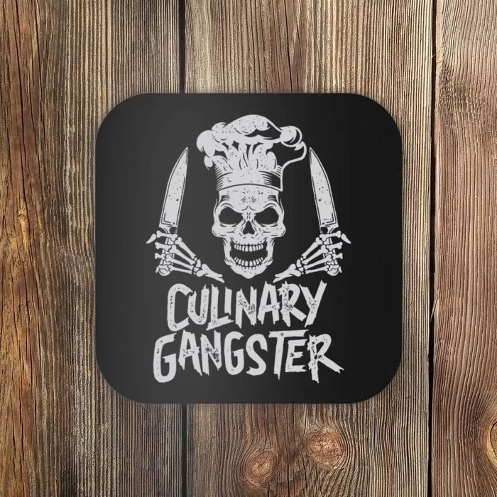 Chef Culinary Gangster Cook Skull Cooking Knife Coaster