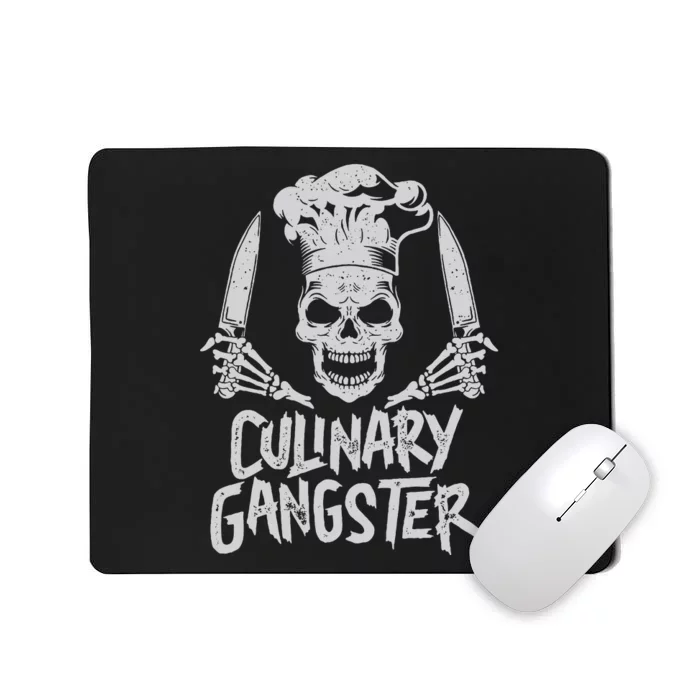 Chef Culinary Gangster Cook Skull Cooking Knife Mousepad