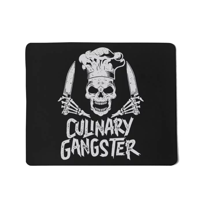 Chef Culinary Gangster Cook Skull Cooking Knife Mousepad