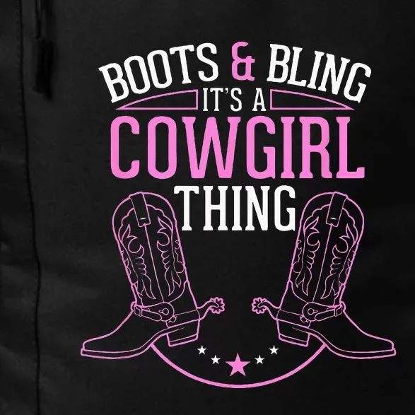 Cute Country Girl Boots Bling Its A Cowgirl Thing Daily Commute Backpack