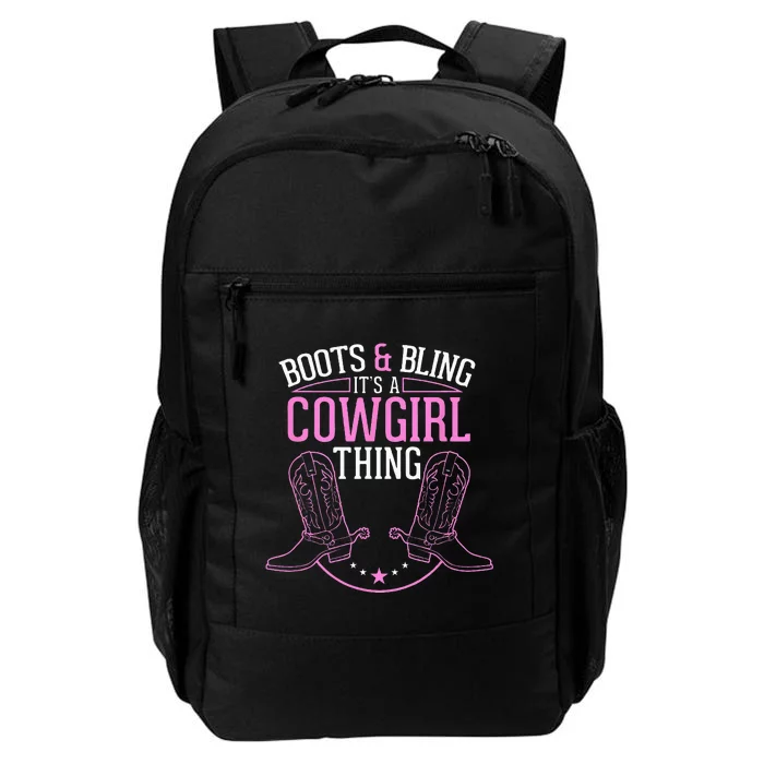 Cute Country Girl Boots Bling Its A Cowgirl Thing Daily Commute Backpack